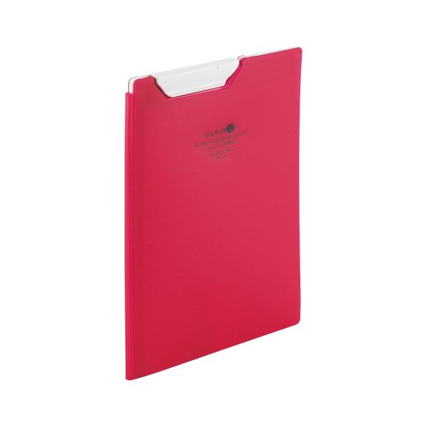 LIHIT LAB AQUA DROPs クリップファイル A5 タテ型 赤 【×10セット】 【 セット販売 まとめ買い 割引 オフィス 文房具 文具 業務用 オフィス用品 】 文具 オフィス用品 ファイル バインダー クリップボード クリップファイル