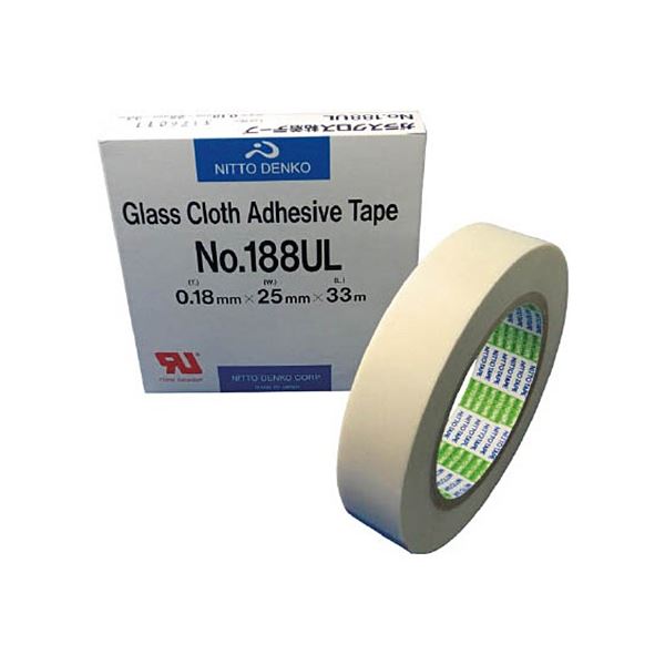 日東電工 日東 ガラスクロス粘着テープ No.188UL 19mm×33m 188UL-19 1巻 文具 オフィス用品 テープ 接着用具 6,490円