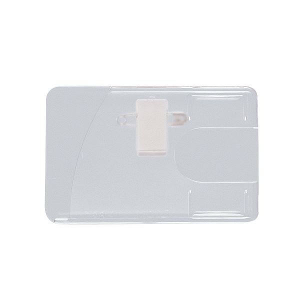 LION ライオン事務器 IDカード用名札 ヨコ型ハードタイプ クリップ ・ 安全ピン付 N-231 1個 【×30セット】 【 セット販売 まとめ買い 割引 オフィス 文房具 文具 業務用 オフィス用品 】 文具 オフィス用品 名札 カードケース