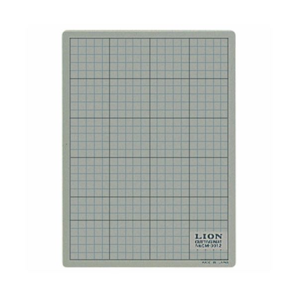 【百獣の王事務器 lion 事務 事務用文具】 切り立てるつや消し 生まれ変わりPVC製 両面当て嵌める 300×220×3粍 灰 / 黒 コマーシャル-3012 1枚 【×１０仕掛ける】 【 まとめ買い お買い得 お役目用 銀行割引 執務室設備 文房具 事務設備】 カッターマット・カッティングマット