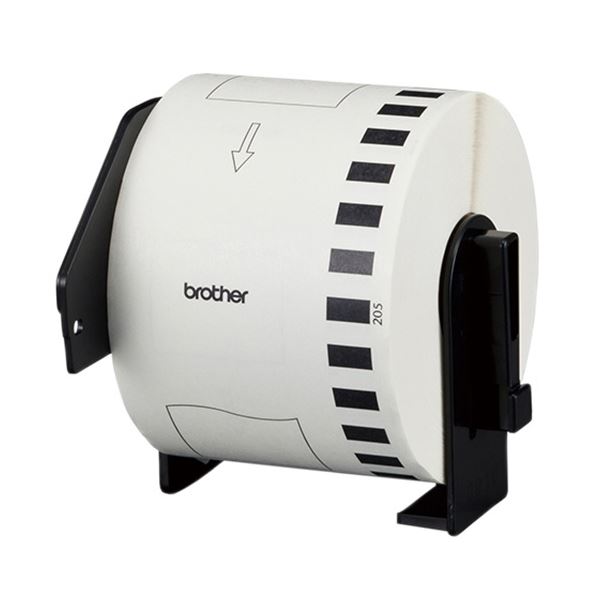 brother ブラザー DKテープ 長尺紙テープ(大)再剥離(弱粘着タイプ) 62mm×30.48m 白 / 黒文字 DK-4205 1個 【×10セット】 【 セット販売 まとめ買い 割引 オフィス 文房具 文具 業務用 オフィス用品 】 文具 オフィス用品 ラベルシール プリンタ