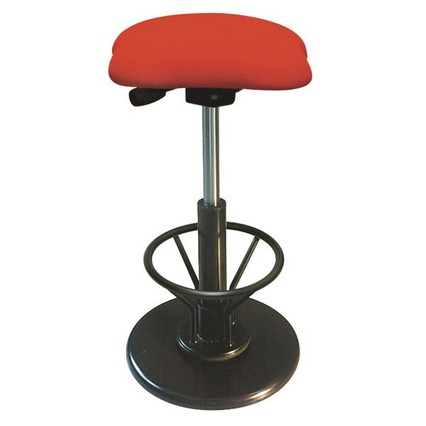 モダン スツール / 丸椅子 【フットレスト付き レッド×ブラック】 幅33cm 日本製 インテリア 家具 椅子 スツール ベンチ