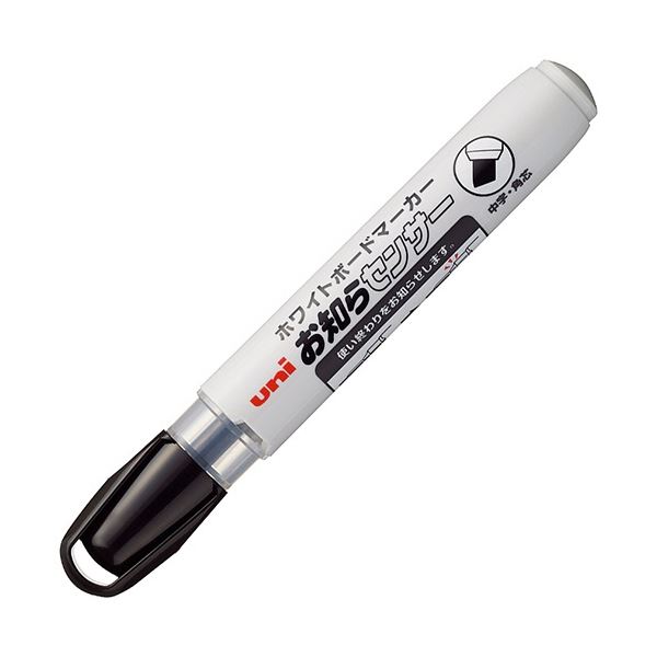 三菱鉛筆 ホワイトボードマーカー お知らセンサー 中字角芯 黒 PWB1205K.24 1セット(10本) 【×5セット】 【 セット販売 まとめ買い 割引 オフィス 文房具 文具 業務用 オフィス用品 】 文具 オフィス用品 ホワイトボード 白板