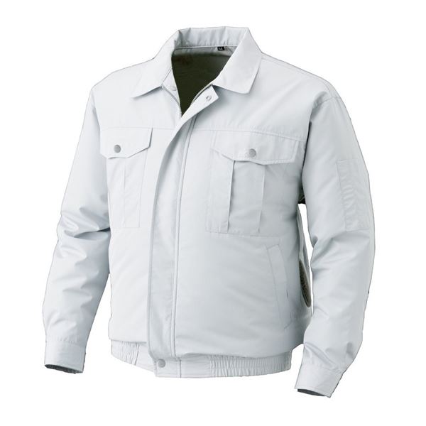 KU90720 空調服 作業着 R ポリエステル製遮熱長袖ブルゾン 服のみ シルバー 5L 工事 DIY 工具 作業着