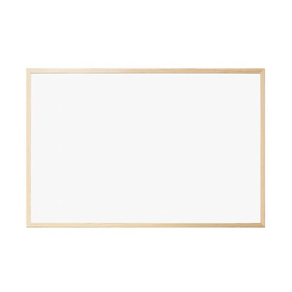 ナカバヤシ ウッドホワイトボード 900×600mm WBM-E9060 1枚 文具 オフィス用品 ホワイトボード 白板