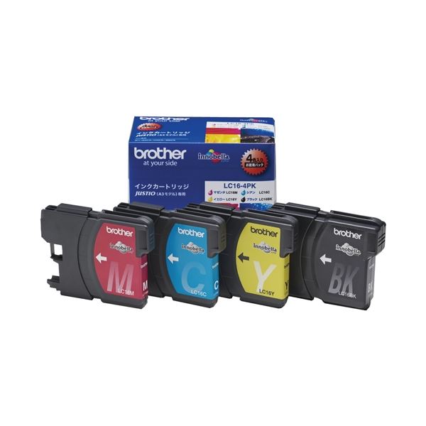 【BROTHER ブラザー工業】 事務設備 文具 印刷工設備 茶飲み友だち インキ薬莢 LC16-4PK 【インキ インキ薬莢 トナー 薬莢 刷り上げる お役目用 転写物 印刷工】 印刷者 マイコン提供・摺り切る品 茶飲み友だち(BROTHER)用