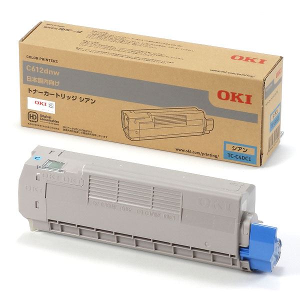 OKI TC-C4DC1 トナーカートリッジ シアン 【×3セット】 純正品 プリンターインク　インク　プリンター　メーカー純正品 【 セット販売 まとめ買い 割引 】 PC プリンター インク インクカートリッジ トナー 沖データ(OKI)用