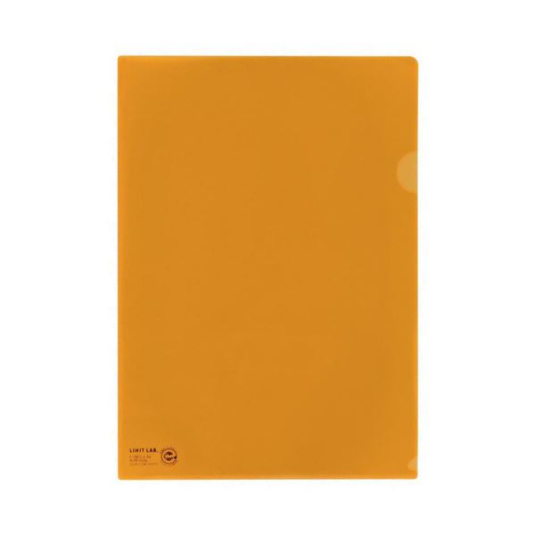 LIHITLAB クリヤーホルダー F-78EC-4 A4 橙 5枚【×10セット】 【 セット販売 まとめ買い 割引 オフィス 文房具 文具 業務用 オフィス用品 】 文具 オフィス用品 ファイル クリアケース クリアファイル