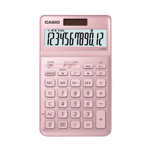 CASIO カシオ計算機 デザイン電卓 ピンク JF-S200-PK-N 文具 オフィス用品 電卓