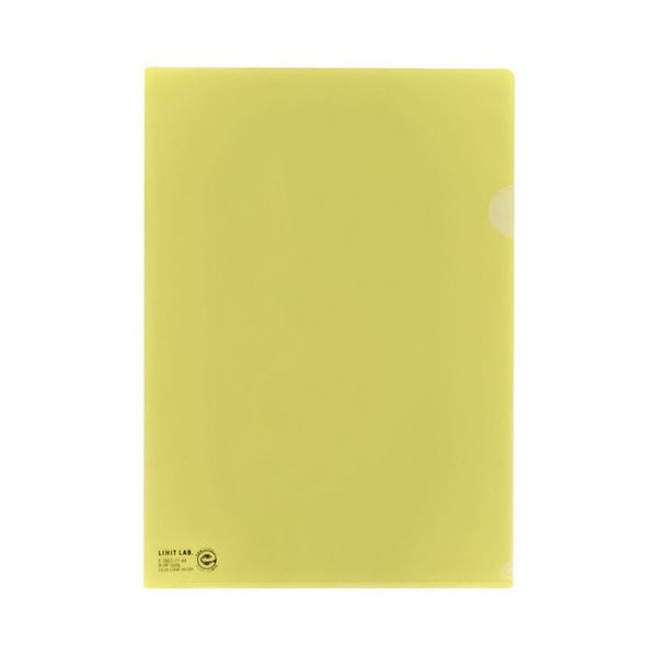 LIHITLAB クリヤーホルダー F-78EC17 A4 C黄 5枚【×10セット】 【 セット販売 まとめ買い 割引 オフィス 文房具 文具 業務用 オフィス用品 】 文具 オフィス用品 ファイル クリアケース クリアファイル