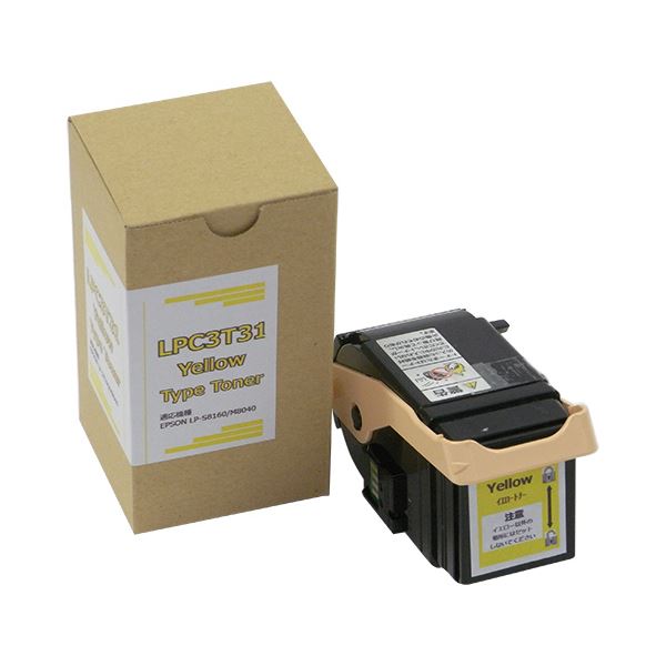 トナーカートリッジ LPC3T31Y汎用品 黄色 1個 【インキ インキ薬莢 トナー 薬莢 刷り上げる お役目用 転写物 印刷工】 印刷者 マイコン提供・摺り切る品 印刷工・FAX用インキ インキ インキ薬莢 トナー トナー・カートリッジ