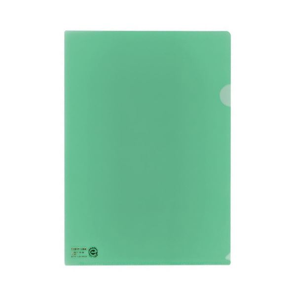 LIHITLAB クリヤーホルダー F-78EC19 A4 C緑 5枚【×10セット】 【 セット販売 まとめ買い 割引 オフィス 文房具 文具 業務用 オフィス用品 】 文具 オフィス用品 ファイル クリアケース クリアファイル