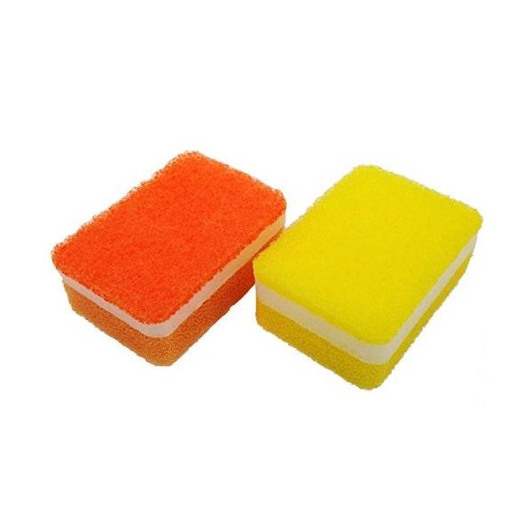 ミニスポンジ / キッチンスポンジ 【オレンジ ・ イエロー 2個入り】 抗菌 キッチン用品 『泡キュット』 【200個セット】 【 セット販売 まとめ買い 割引 】 キッチン 食器 たわし スポンジ ブラシ 15,977円