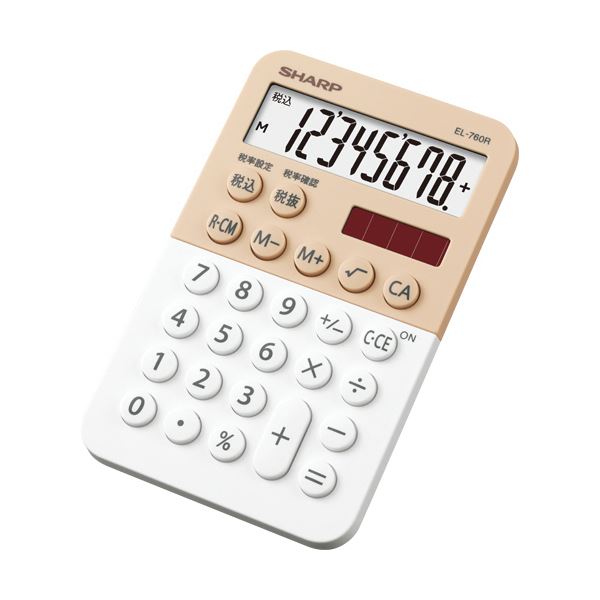 SHARP シャープ カラー・デザイン電卓 8桁ミニミニナイスサイズ ホワイト系 EL-760R-WX 1台 【×10セット】 【お徳用 まとめ買い お買い得 業務用 割引 セット販売】 日用品雑貨・文房具・手芸 文房具・事務用品 文具 オフィス用品 文房具 事務用品 電卓|開店20周年 世田谷家具インテリア