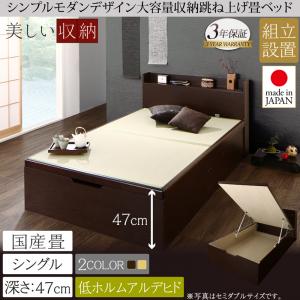 【組立設置ｻｰﾋﾞｽ付】 畳ベッド ベッド 和室向けベッド 布団敷き 敷布団 抗菌 畳 い草 国産畳 シングル シングルベッド 【深さ: グランド】 シングル 深さグラント シングルベッド シングル 木製