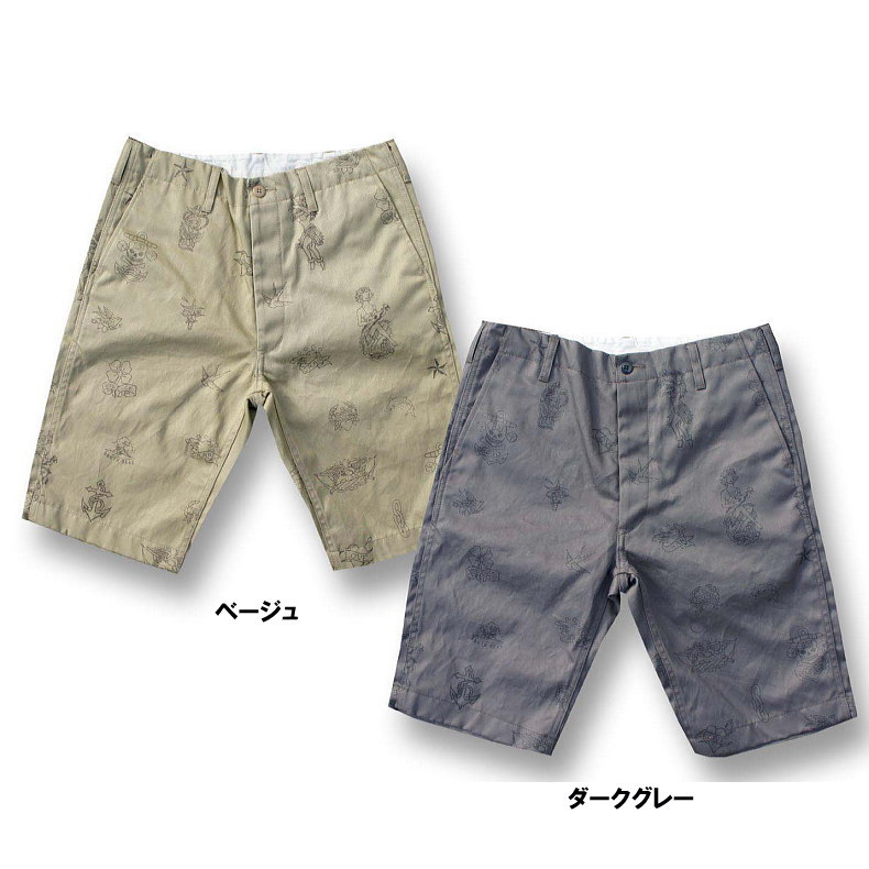 全国どこでも 貨物輸送無料 ！！春夏新作！！【 CUSHMAN 】TATOO FLASH さる股引き【クッシュマン】遊撃手ズボン下 アメカジ 22202