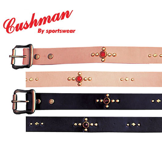 全国どこでも 送料無料 !!新作!!【 CUSHMAN 】30mmシングルピンスタッズベルト【 クッシュマン 】メンズ&レディース 革 カウハイド ベルト 29262|AGOGO