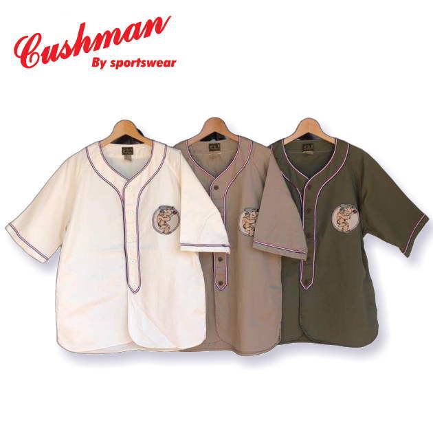 【CUSHMAN】ベースボールシャツ【クッシュマン】メンズ＆レディース 半袖シャツ コットン100％ 25602｜AGOGO