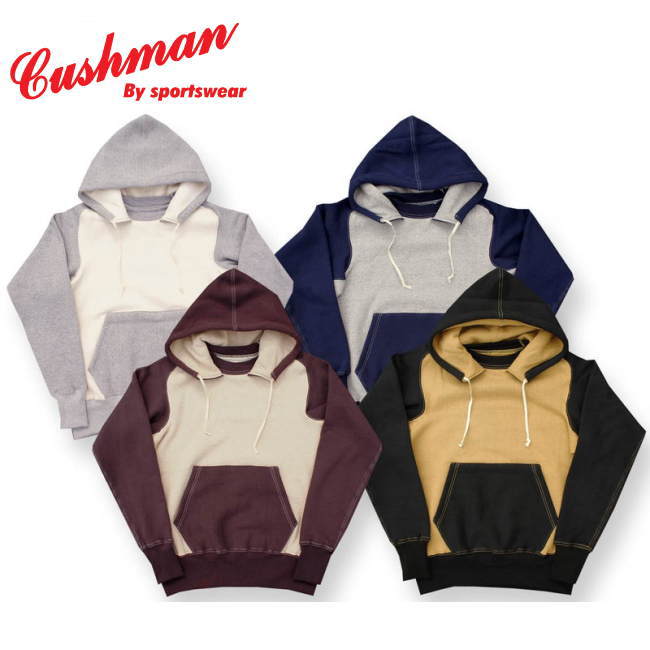 楽天市場】全国どこでも 送料無料 ！！秋冬新作！！【CUSHMAN】ツートンスウエットパーカ コットン100％【クッシュマン】メンズ＆レディース  アメカジ 26349 : AGOGO