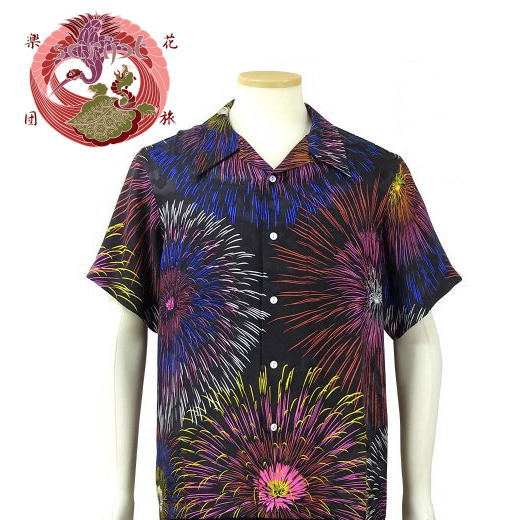 楽天市場】花旅楽団 はなたびがくだんスクリプト シルクアロハシャツ