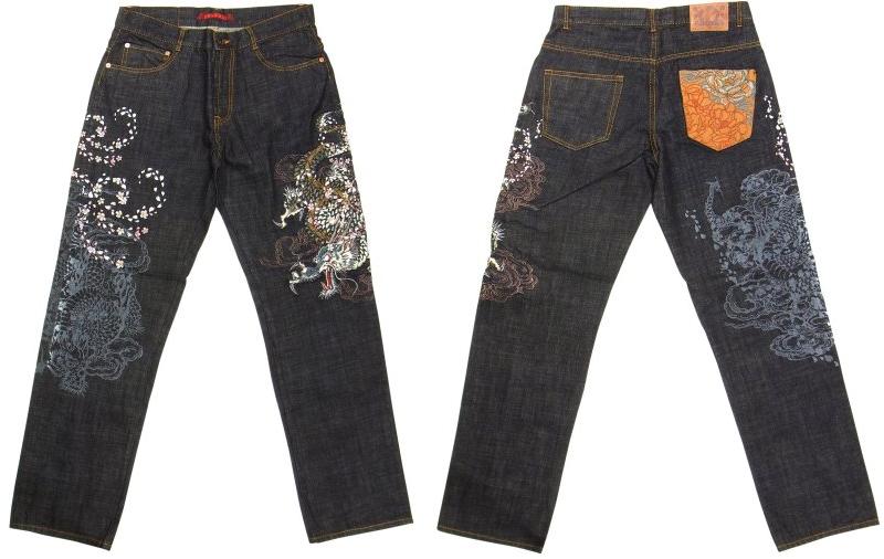 楽天市場】satori[さとり] 龍 刺繍 和柄ジーンズ/デニムパンツ/GDP-503
