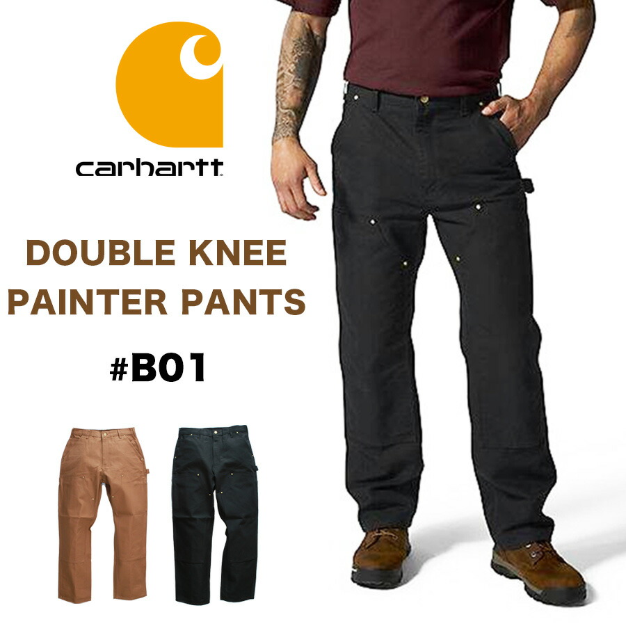 Carhartt カーハート　ダブルニーパンツ　ブラック　ダック時 楽天市場】Carhartt カーハート B01 Men's Double-Front Work