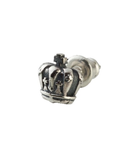 【notECOOL(ノットイクール)】PRINCE?(片耳用/1個 ピアス Silver925 燻し加工 王冠 クラウン アクセサリー ギフト プレゼント)