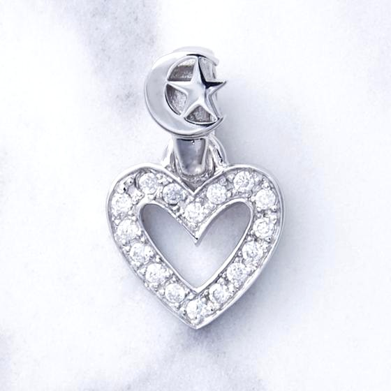 【Crescent Luna(クレセントルナ)】SENTIMIENTO※チェーン別売り※(ネックレストップ ペンダント Silver925 キュービックジルコニア ハート アクセサリー ギフト プレゼント)