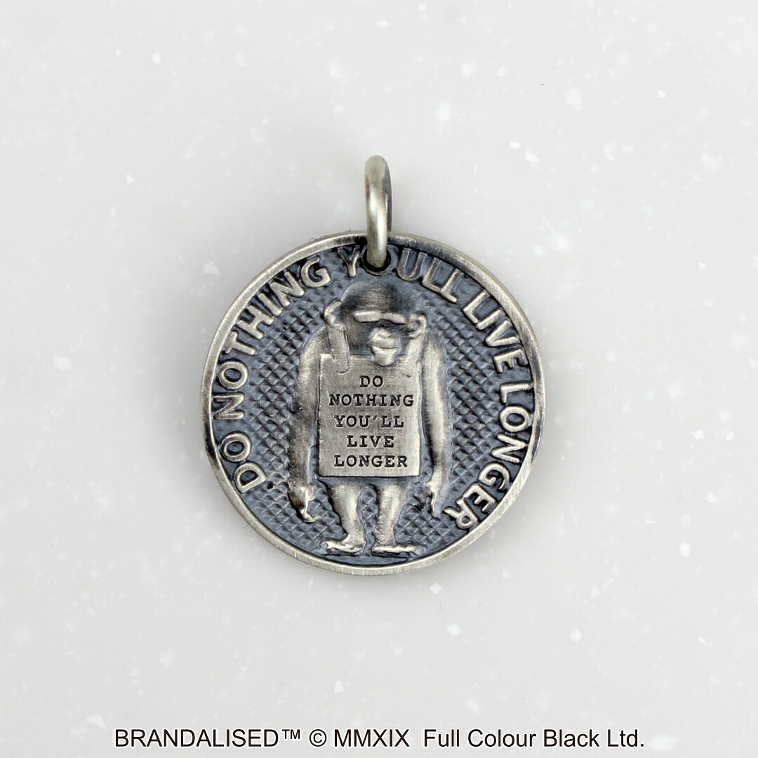 【Crescent Luna(クレセントルナ)】MONEDA CONMEMORATIVA de “DO NOTHING”※チェーン店別売り※(首飾りとっ始め シャンデリヤ Silver925 燻し工業 バンクシー 付属物 差し上げ物 差し上げ物)