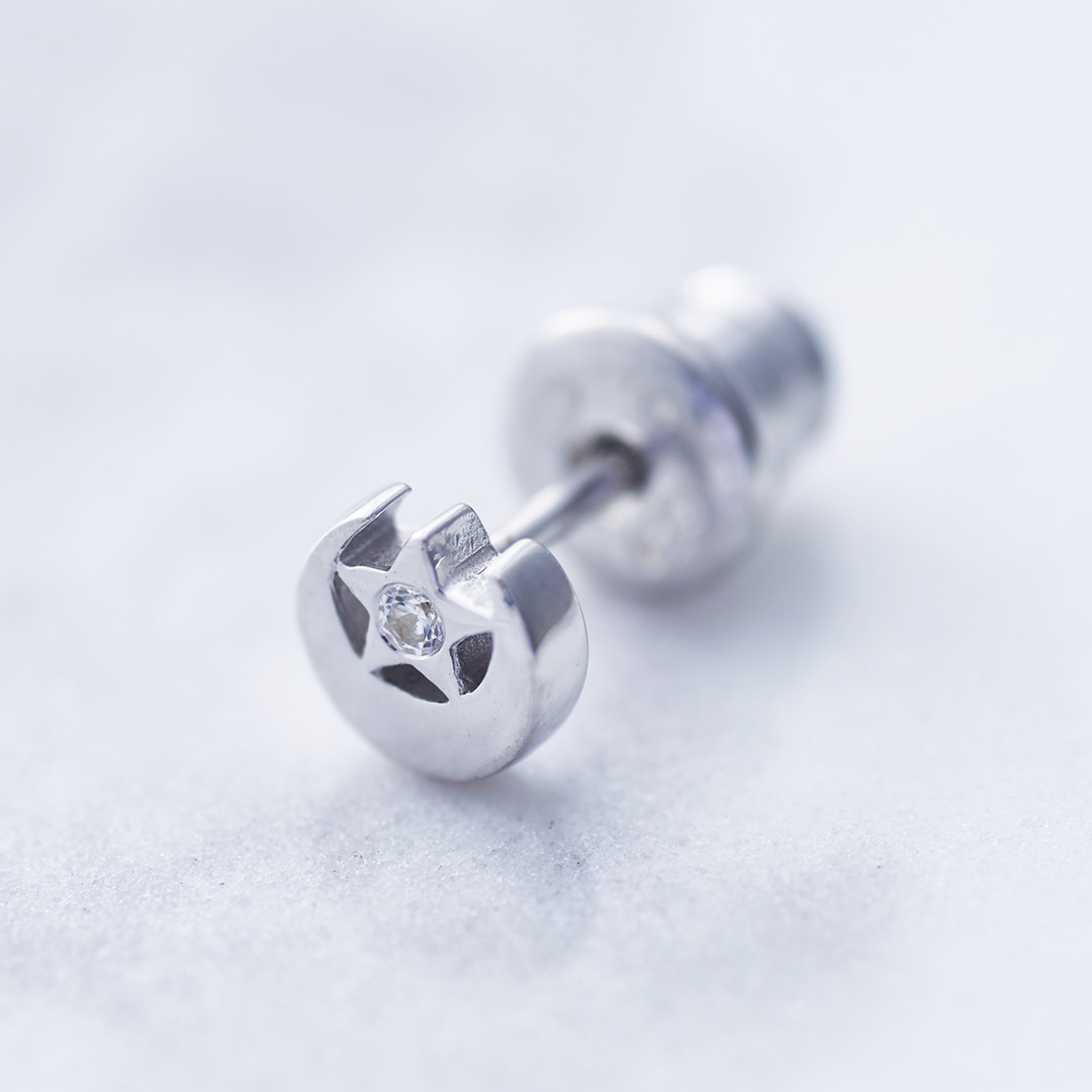 楽天市場】【Crescent Luna(クレセントルナ)】PIEDRA PIERCE(片耳用/1