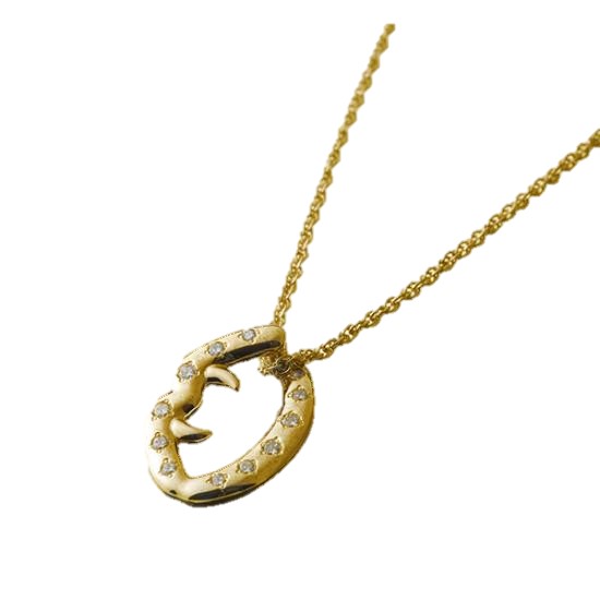 【mouchu(マウチュ)】Fang Necklace Gold(頸飾り Silver925 キュービックジルコニア 下唇動機 唇目論む 添え物 差し上げ物 差し上げ物)