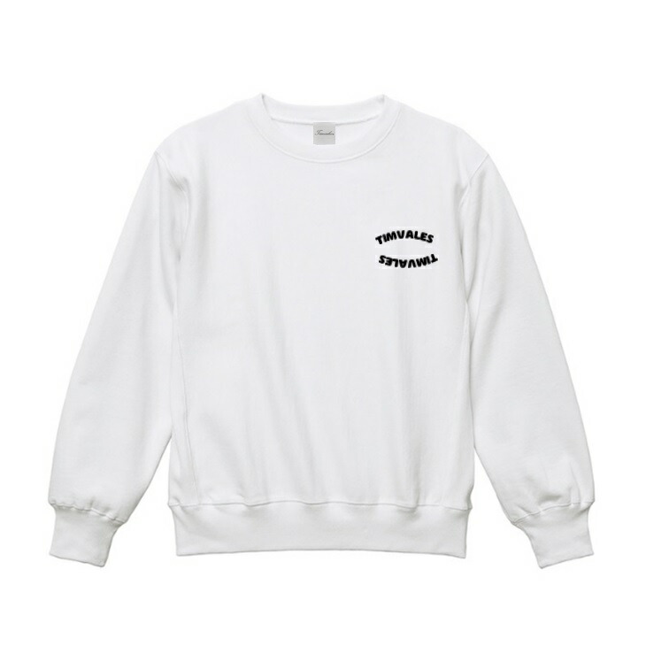 【Timvales(ティンバレス)】TVS101【WHITE×BLACK】(スウェット トレーナー アパレル 長袖 裏起毛 ギフト プレゼント)