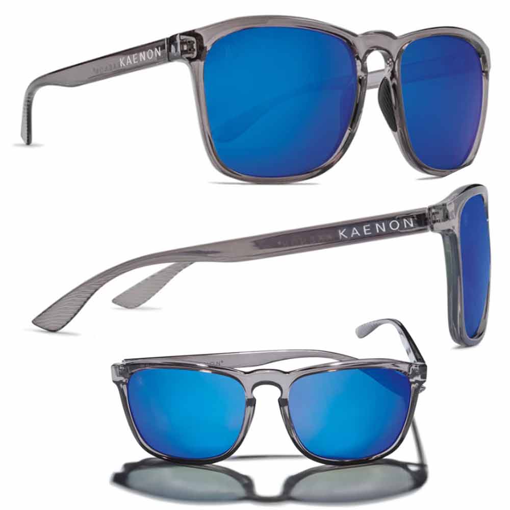 【KAENON/ケーノン】Cambria カンブリア (フレーム)Storm / (レンズ)G12 Pacific Blue Mirror 大人用 偏光レンズ 偏光サングラス スポーツサングラス|熊人店