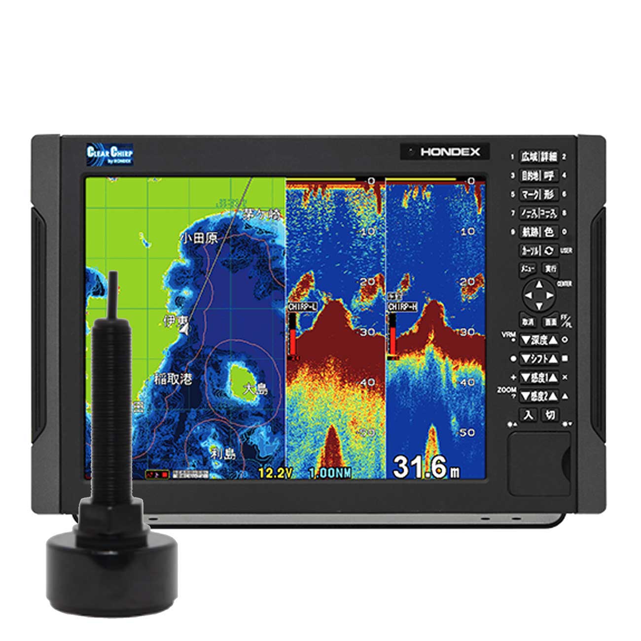 【HONDEX/ホンデックス】HDX-12C  Q3S-HDK-024-036 GPS空中線外付 振りまわす子TD320 GPSプロッタ魚探