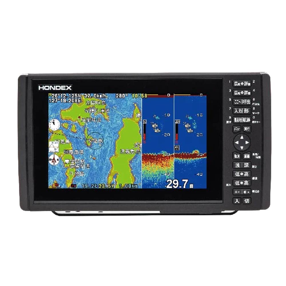 楽天市場】HONDEX HE-731S 1kW GPS内蔵仕様 魚群探知機 gps 魚探 振動