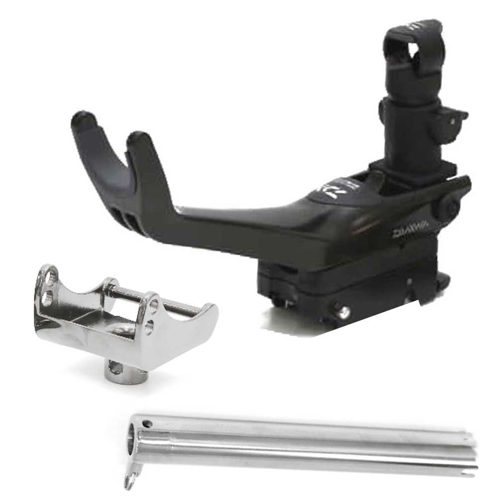 【REGARMARINE/リガーマリン】238 直型用ボートパワーホルダー速攻 ブラックエディション(限定カラー) DAIWA 竿置き ロッドホルダー｜熊人店