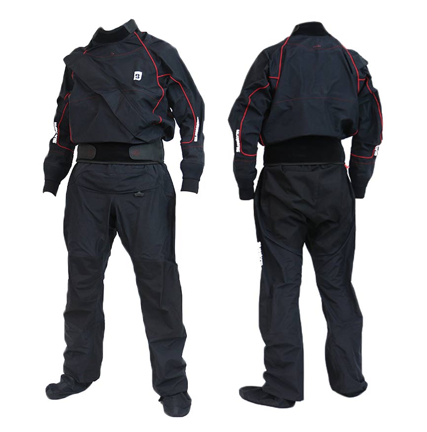 【BLUESTORM/ブルーストーム】BSJ-RV403 ハイドライト ドライスーツ Black 大人用 ドライスーツ｜熊人店