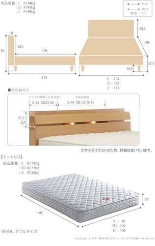 ベッド ダブル ベット ベッドフレーム おしゃれ 安い 北欧 2人 親子 国産 コンセント マットレス付き 棚 脚付き 足付 ライト 読書 スプリングマットレス 宮付き ヘッドボード 枕元 Mergertraininginstitute Com