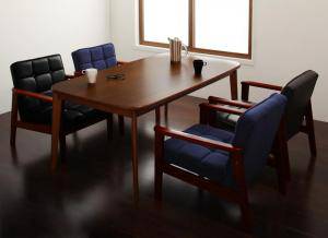 幅160 ウォールナット ロータイプ ミッドセンチュリー 北欧 ダイニングテーブルセット アットカグダイニングテーブルセット 高さ65 クール デザイナーズ ソファー 4人用 5点 低め クール 安い スタイリッシュ スタイリッシュ 高さ65 机 1pソファ4脚 おしゃれ