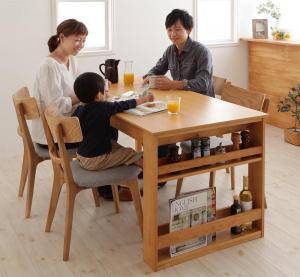 ダイニングテーブルセット 4人用 椅子 おしゃれ 伸縮式 伸長式 安い 北欧 食卓 5点 ( 机+チェア4脚 ) 幅120-180 デザイナーズ クール スタイリッシュ ミッドセンチュリー オーク 木製 棚 大きい 大きめ パーティ ビュッフェ 幅120 幅150 幅180|家具・インテリア通販 アットカグ