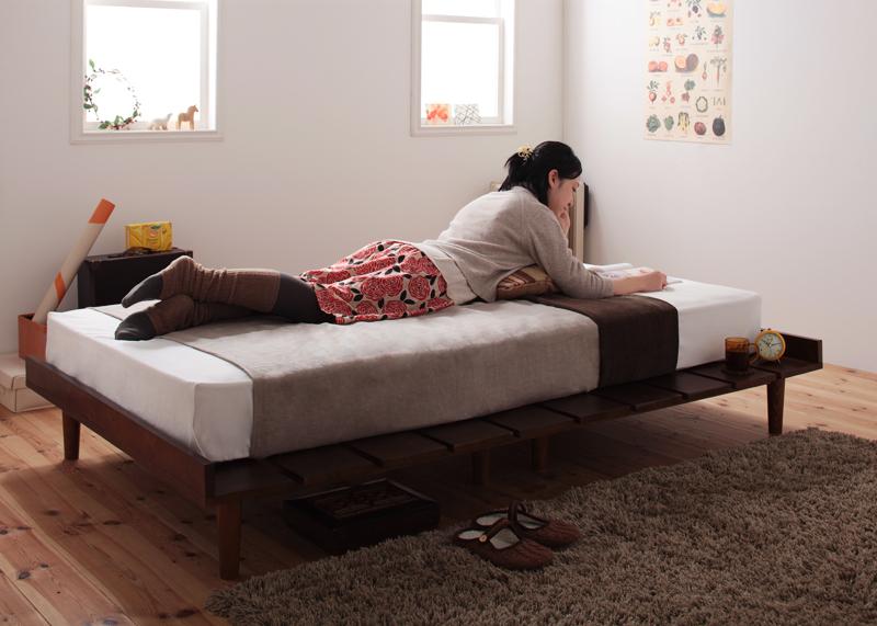 ベッド セミシングル ローベッド ロータイプ 低い フロアベッド 低床 北欧 フレーム ヘッドレス ノーヘッド おしゃれ モダン ヴィンテージ メンズ 脚付き 足付 ルンバ 土台 Pボンネルcマットレス付き ステージ 枠幅100 Pressclubvartha Com