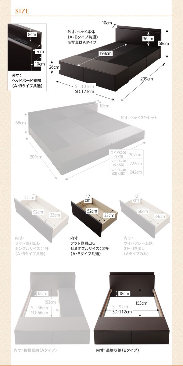 フレームのみ つなげる Sd 頭上 リモコン 引き出し セミダブルベッド チェスト 収納 大容量 一人暮らし ベッド下 つなげる 連結可 宮 棚 携帯 リモコン コンセント スマホ 充電 電気 セミダブルベッド 一人暮らし Sd フレームのみ チェストベッド ミドル ベッド下収納