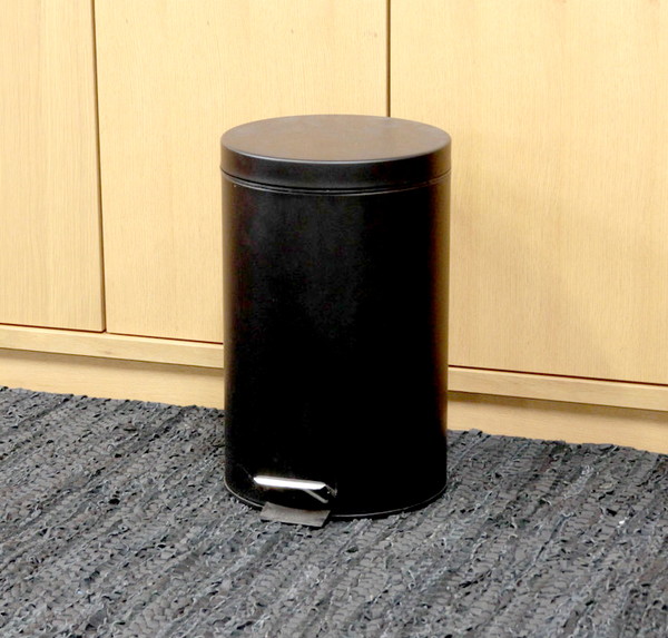 楽天市場 ゴミ箱 ごみ箱 ダストボックス くずかご キッチン リビング おしゃれ カフェ スリム ペダル 12ｌ ブラック 黒 12リットル ふた付き 蓋付きゴミ箱 蓋 蓋付き 家具 インテリア通販room