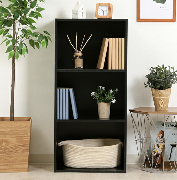 本棚 おしゃれ 北欧 整理 幅42 大容量 マンガ マガジンラック 奥行29 コミック ブラック 単行本