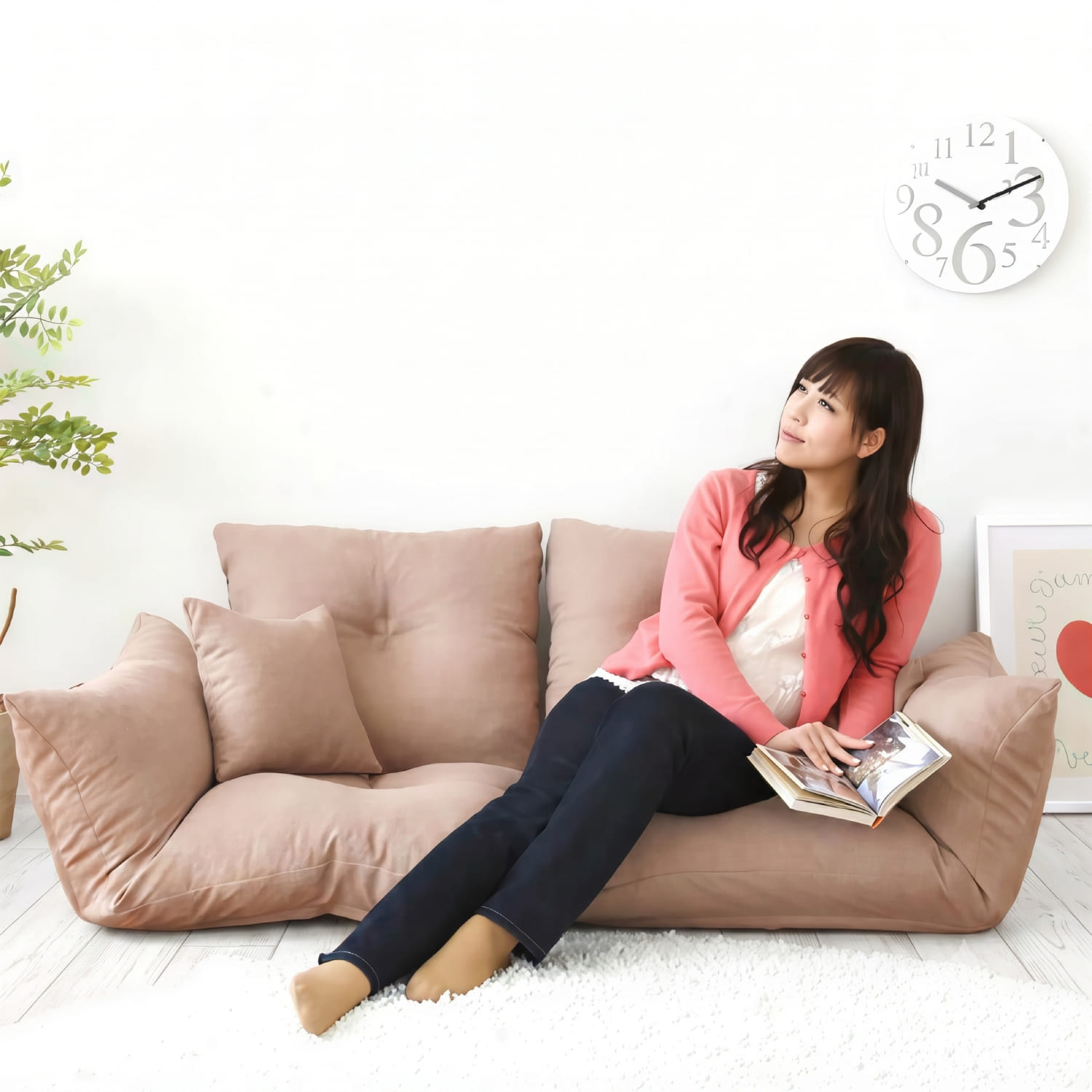 ソファー ソファ 2人掛け 二人掛け 2人用 二人用 コンパクト 小さめ ミニ 軽量 おしゃれ 北欧 安い リビング ソファーベッド ソファベッド 一人暮らし カウチソファー 座椅子 低い ローソファ ローソファー こたつ リクライニング ふかふか 布 ファブリック 肘付き ベージュ|家具・インテリア通販 アットカグ