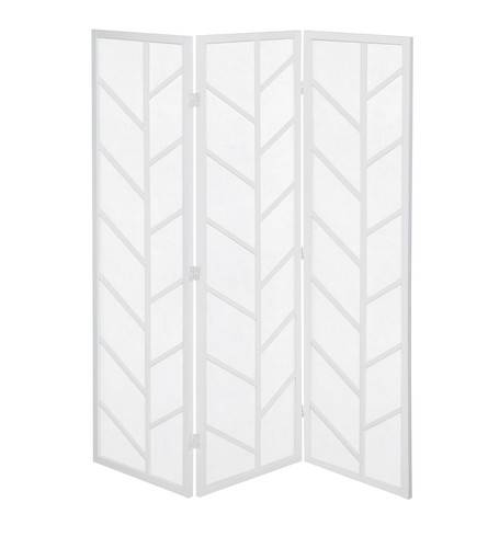 ホワイトラタン風トリプルパネルパーテーション ホワイトラタン風トリプルパネルパーテーション