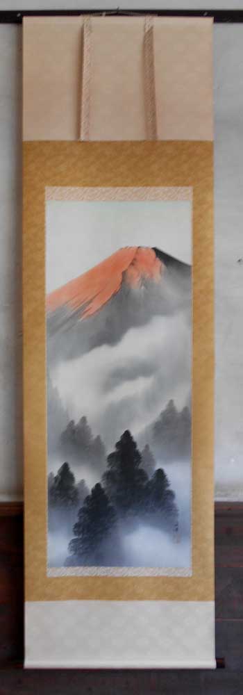 楽天市場】掛け軸 富士松鶴／田中祥堂 「美術名典掲載作家