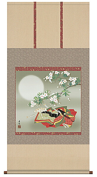 掛け軸　清少納言～平安雛～　西尾香悦　尺八横　掛軸　全国送料無料【smtb-k】【ky】