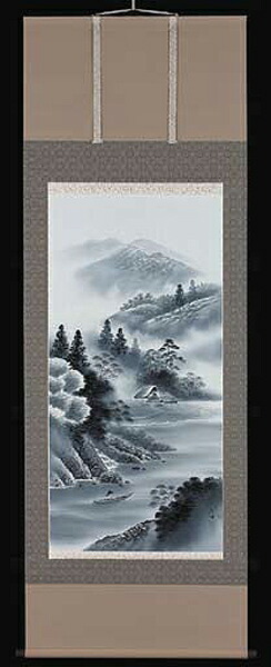 楽天市場】掛け軸 水墨山水 森島清泰 美術年鑑掲載作家 肉筆 掛軸 全国
