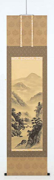 楽天市場】掛け軸 水墨山水 森島清泰 美術年鑑掲載作家 肉筆 掛軸 全国